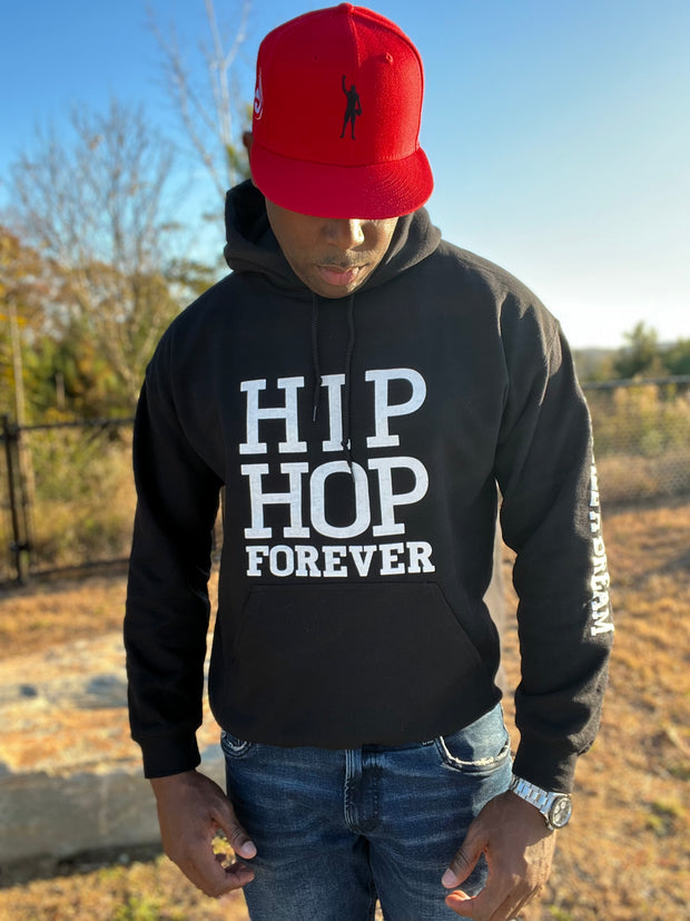 HIP HOP FOREVER Black/White Hoodie